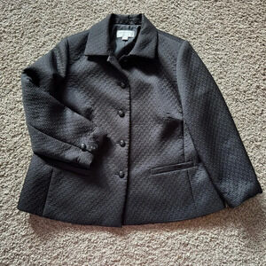 Casual Corner Annex Women Black Button Jacket Size 18W EUC